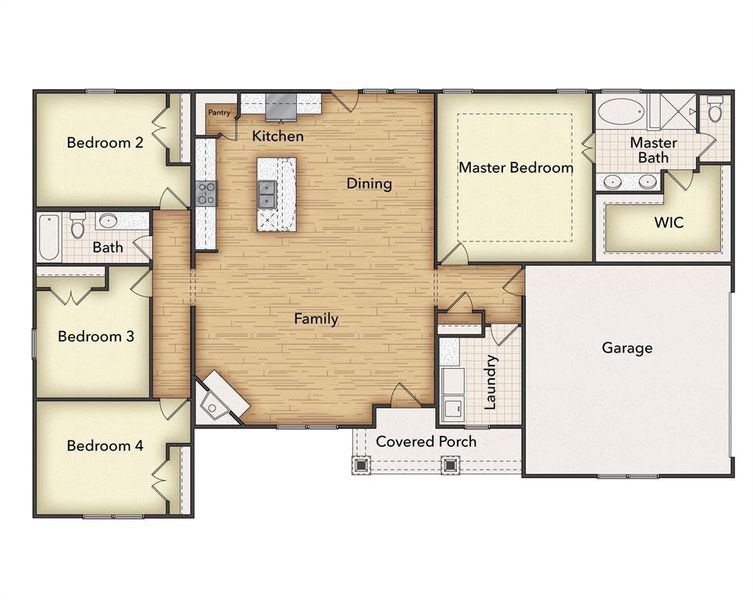 2D floor plan layout of this home in Terra Escalante, Blue Ridge, TX (Image 4). 2D floor plan layout of this home in Terra Escalante, Blue Ridge, TX (Image 4).
