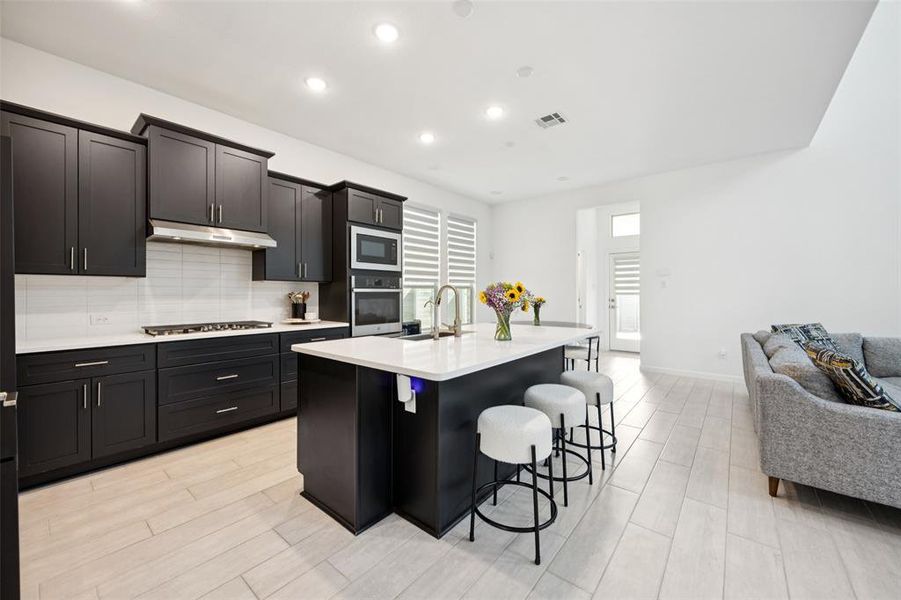 Furnished interior view inside a new home in Villas at the Station, Sachse (Image 22).