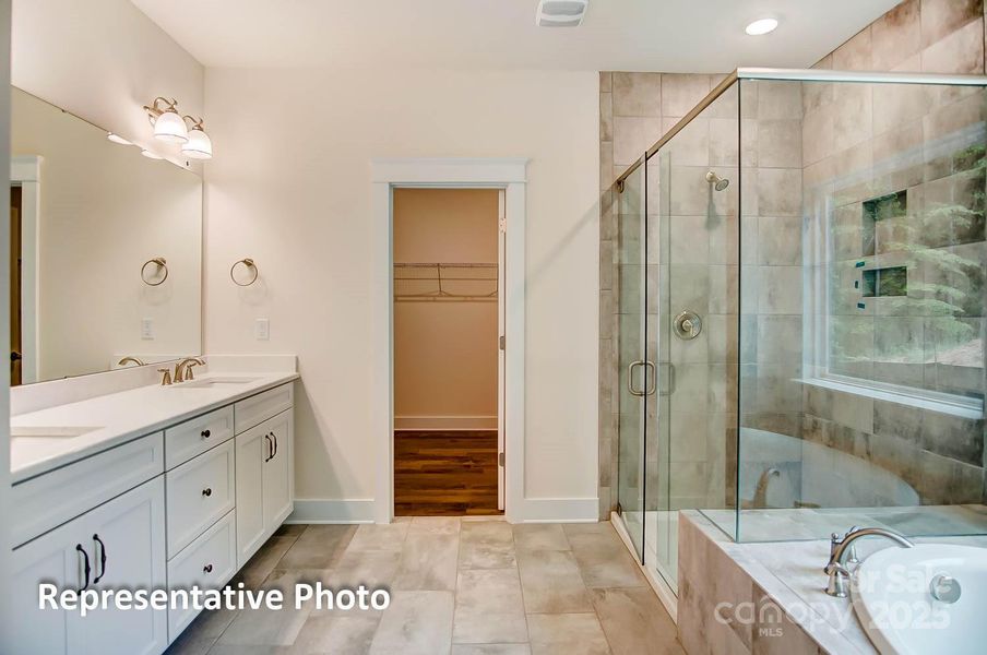 Luxury Bath with tub and separate tile shower