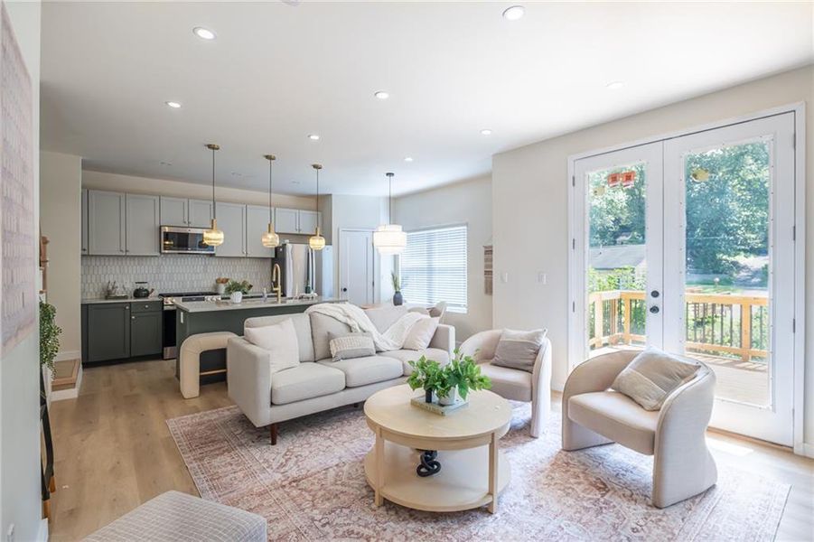 Furnished interior view inside a new home in , Atlanta (Image 10).