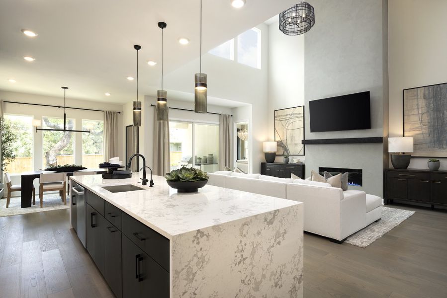 Representative furnished interior of a home built from the 4063 by Risewell Homes in Freedom at Anthem, Kyle (Image 8). Representative furnished interior of a home built from the 4063 by Risewell Homes in Freedom at Anthem, Kyle (Image 8).