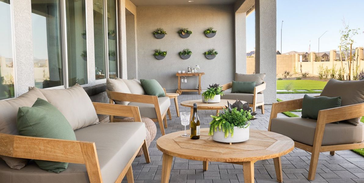 Exterior details and patio area of a home in Overlook at The Dells, Prescott (Image 22). Exterior details and patio area of a home in Overlook at The Dells, Prescott (Image 22).