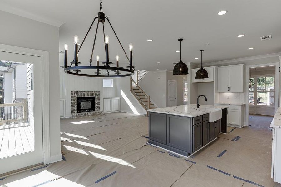 Furnished interior view inside a new home in , Buford (Image 2). Furnished interior view inside a new home in , Buford (Image 2).
