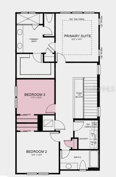 2D floor plan layout of this home in Center Lake Ranch Community Group Page, St. Cloud, FL (Image 5).