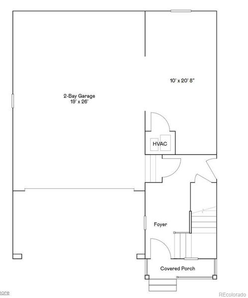 2D floor plan layout of this home in Parterre: The Skyline Collection, Thornton, CO (Image 4).
