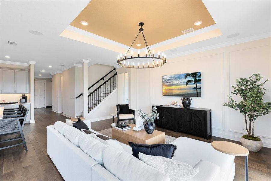 Model Home Design Only. Pictures and furnishings are for illustrative purposes only. Elevations, colors and options may vary. Furniture is for model home staging only.?