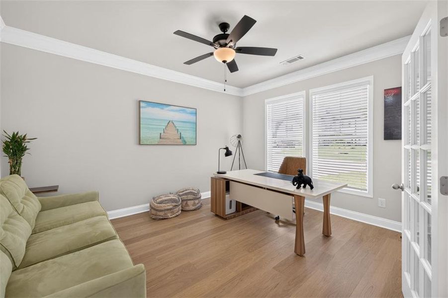 Furnished interior view inside a new home in Porches at Mobley Lake, Dacula (Image 11).