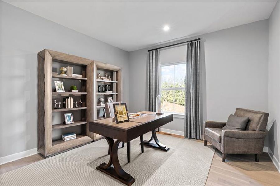 Representative furnished interior of a home built from the Normandy with a Side Entry Garage by Ryan Homes in Everly Estates, Spartanburg (Image 24).