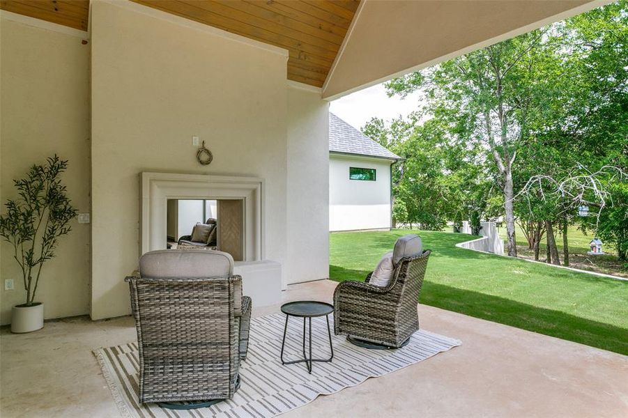 Exterior details and patio area of a home in , Keller (Image 25).