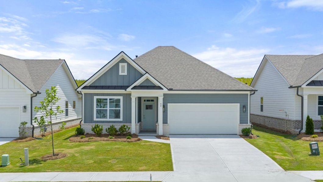 Representative exterior photo of a completed home built from the ACADIA by D.R. Horton in Hamptons at Riverwood North, Dallas, GA (Image 1). Representative exterior photo of a completed home built from the ACADIA by D.R. Horton in Hamptons at Riverwood North, Dallas, GA (Image 1).