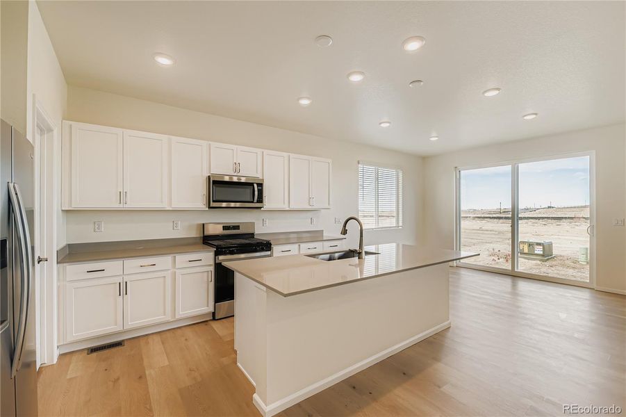 Light, bright kitchen