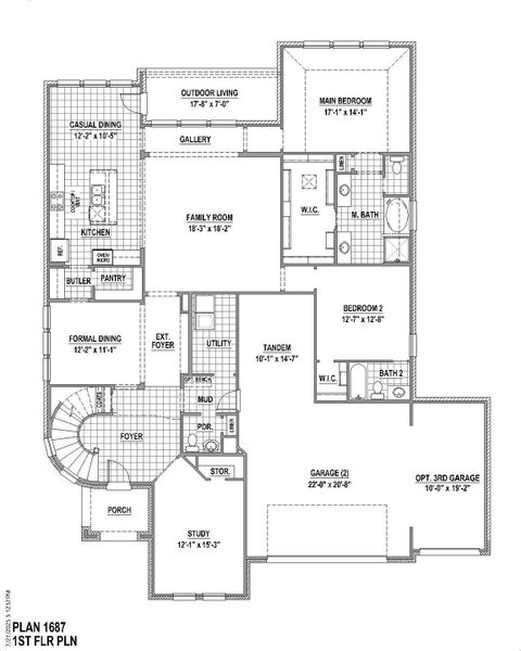 Plan 1687 1st Floor (3C) Plan 1687 1st Floor (3C)
