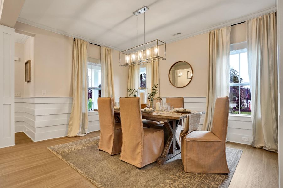 Representative furnished interior of a home built from the Harrison by Bill Clark Homes in Sidbury Landing, Wilmington (Image 17).