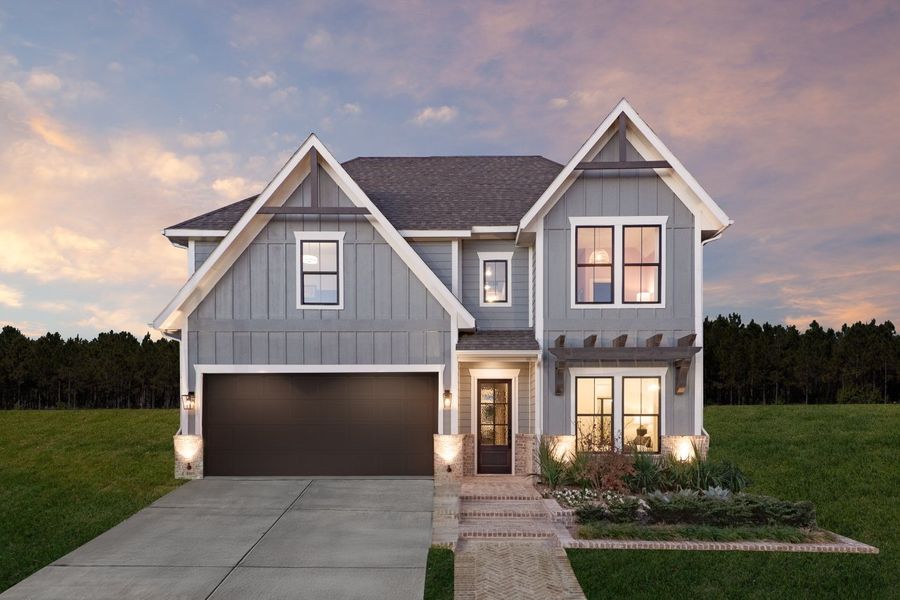 Representative exterior photo of a completed home built from the Graham by Ashton Woods in The Trails at Carmel, Pflugerville, TX (Image 2). Representative exterior photo of a completed home built from the Graham by Ashton Woods in The Trails at Carmel, Pflugerville, TX (Image 2).