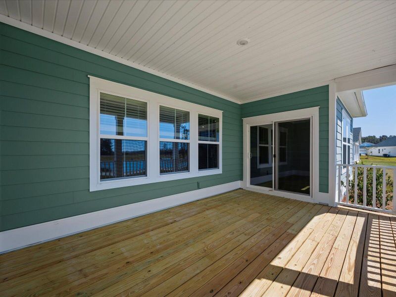 Exterior details and patio area of a home in The Coves at Lakes of Cane Bay II, Summerville (Image 4). Exterior details and patio area of a home in The Coves at Lakes of Cane Bay II, Summerville (Image 4).