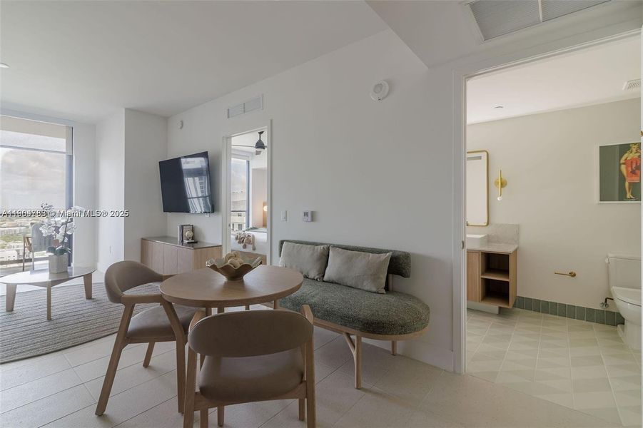 Furnished interior view inside a new home in , Miami (Image 12).