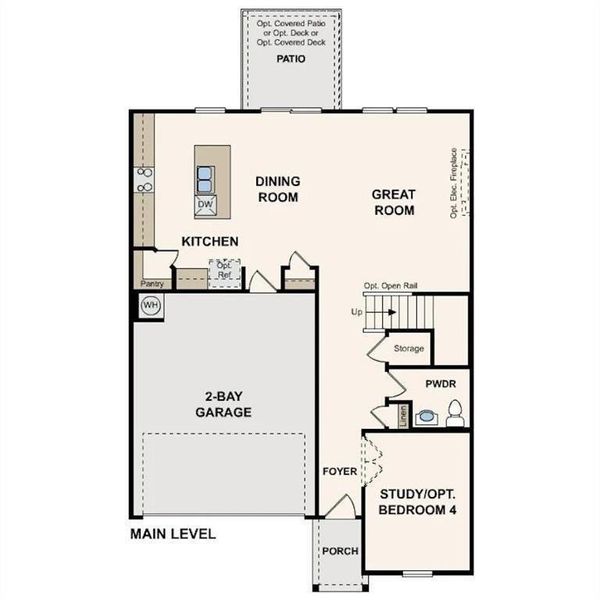 2D floor plan layout of this home in Walker Grove, McDonough, GA (Image 5).