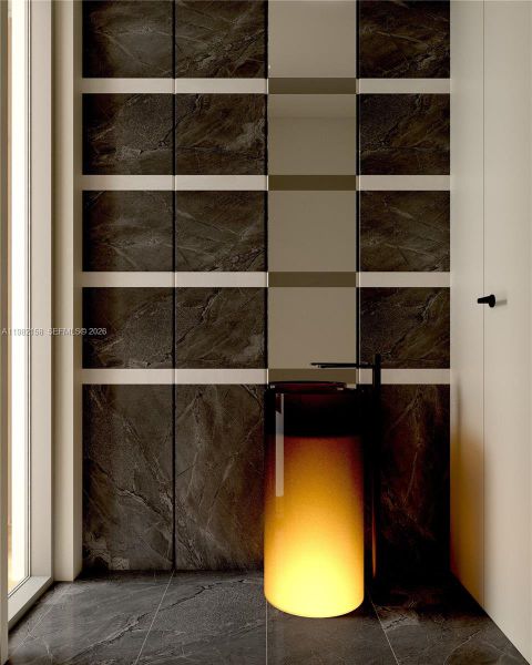 Close-up of interior finishes inside a home in , Miami Beach (Image 19). Close-up of interior finishes inside a home in , Miami Beach (Image 19).