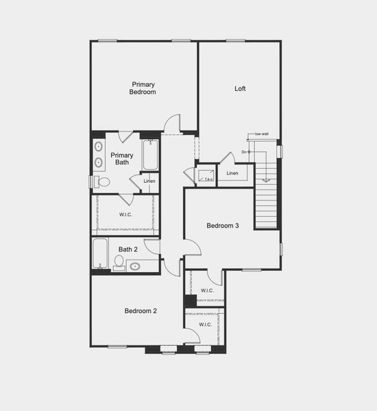 2D floor plan layout for the Plan 2385 by KB Home in Heron Glen, Palmetto, FL (Image 6).