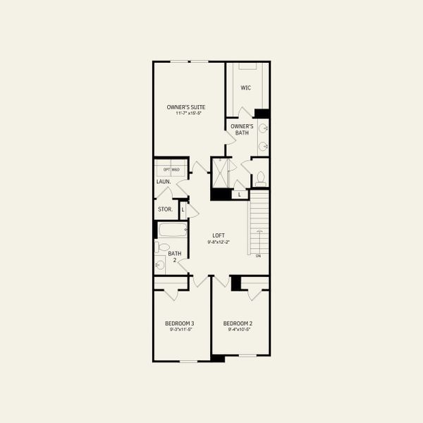 2D floor plan layout for the Landis by Pulte Homes in Mallard Park, Charlotte, NC (Image 5). 2D floor plan layout for the Landis by Pulte Homes in Mallard Park, Charlotte, NC (Image 5).