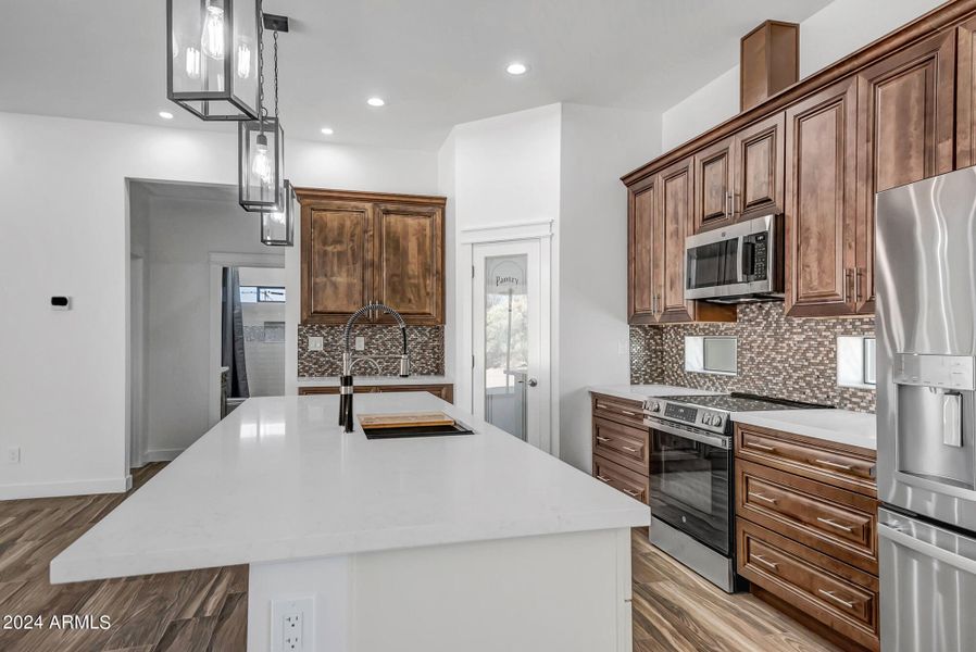 Kitchen island view