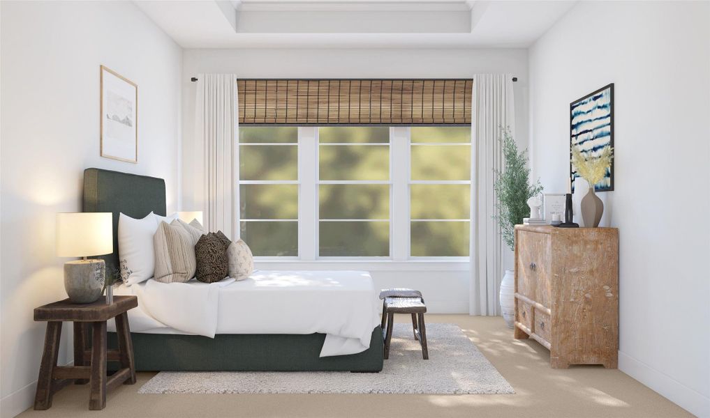 Relaxing primary suite (*Artist rendering used for illustration purposes only.)