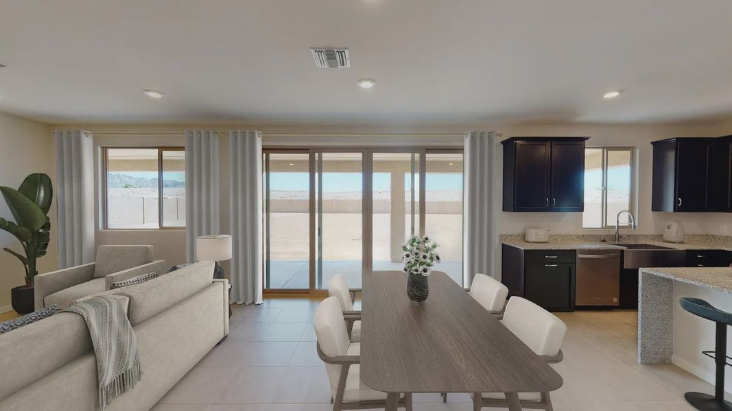 Representative furnished interior of a home built from the 201 by Elliott Homes in Las Barrancas, Yuma (Image 8).
