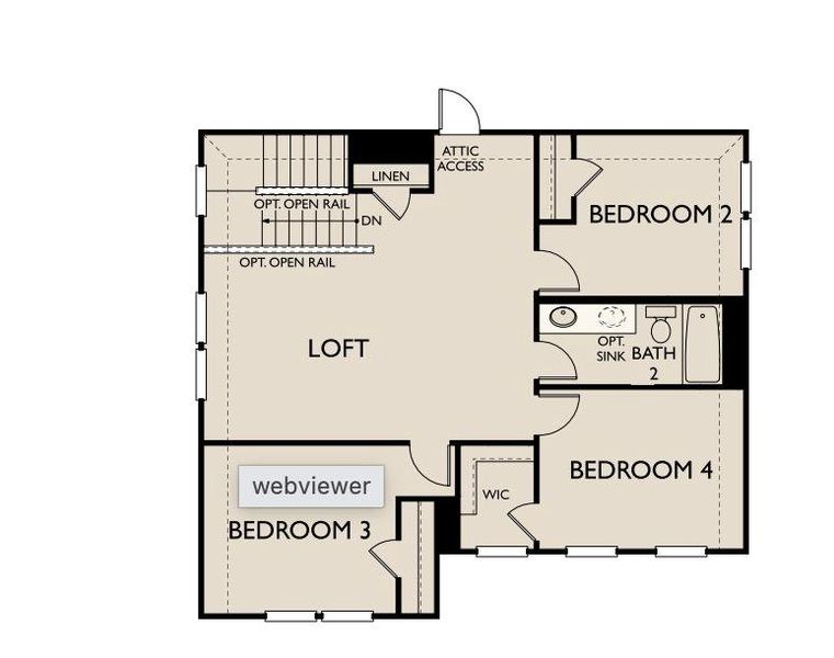 2D floor plan layout of this home in Cannon Ranch, Dripping Springs, TX (Image 5).