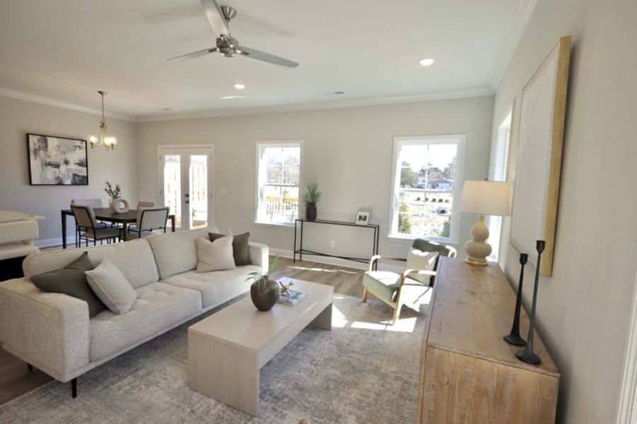 Furnished interior in a model home at The Eleuthera in Chattanooga (Image 39).