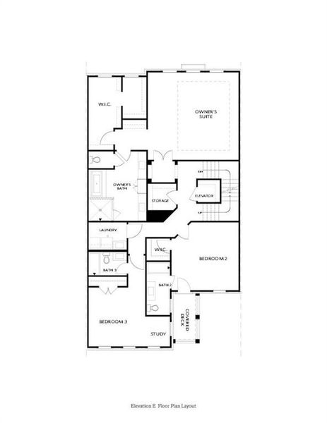 2D floor plan layout of this home in Park Walke, Alpharetta, GA (Image 4).