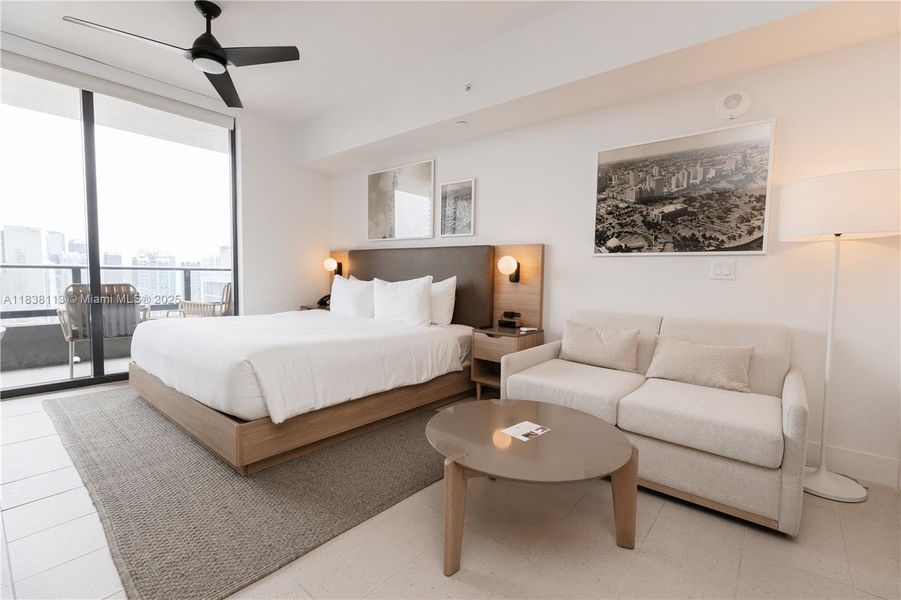 Furnished interior view inside a new home in Gale Hotel & Residences Miami (former Natiivo), Miami (Image 11).