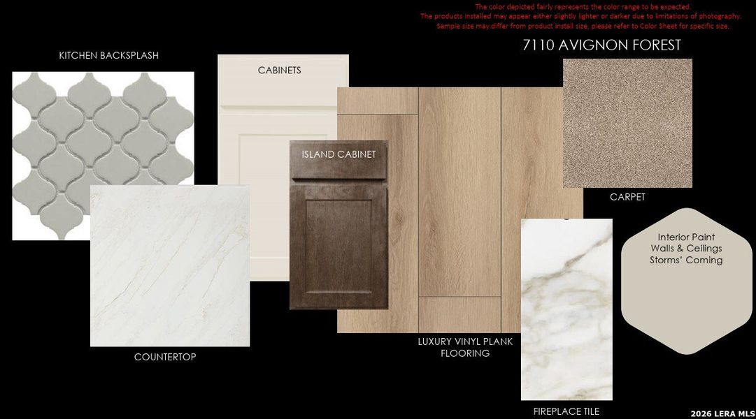 Sample of building materials used in homes in Crown Ridge Manor, San Antonio (Image 12).