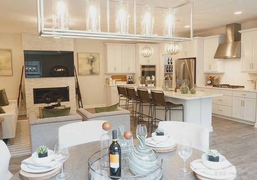 Representative furnished interior of a home built from the Kingston by Epcon Communities in The Courtyards at Oak Grove, Durham (Image 9).