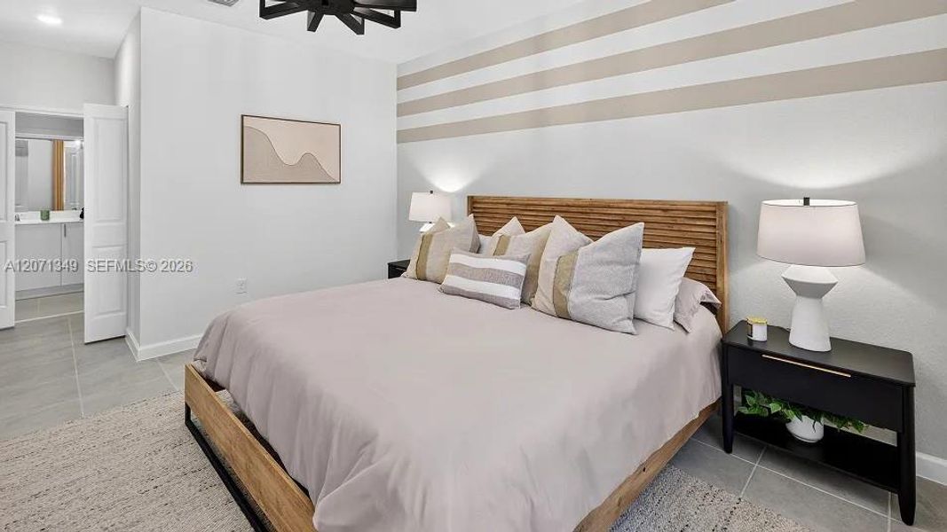 Furnished interior view inside a new home in Acacia Groves, Miami (Image 14). Furnished interior view inside a new home in Acacia Groves, Miami (Image 14).