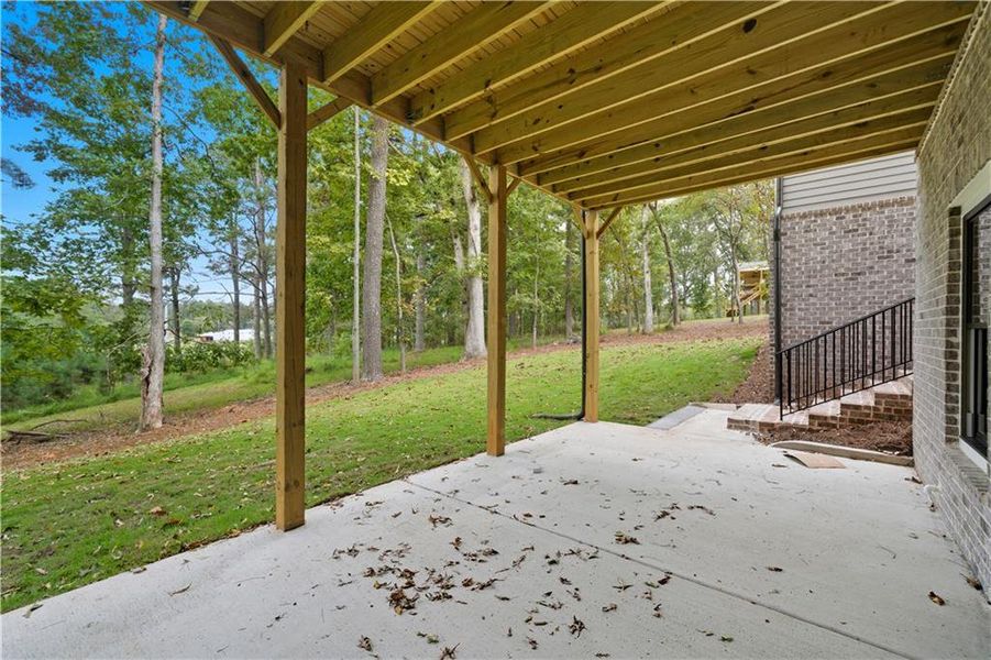 Exterior details and patio area of a home in , Canton (Image 1).