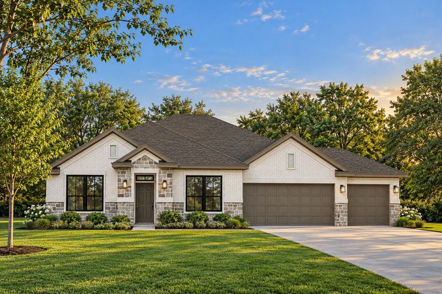 Representative exterior photo of a completed home built from the Agave Single Story by Kindred Homes in Dominion Park, Waxahachie, TX (Image 25).