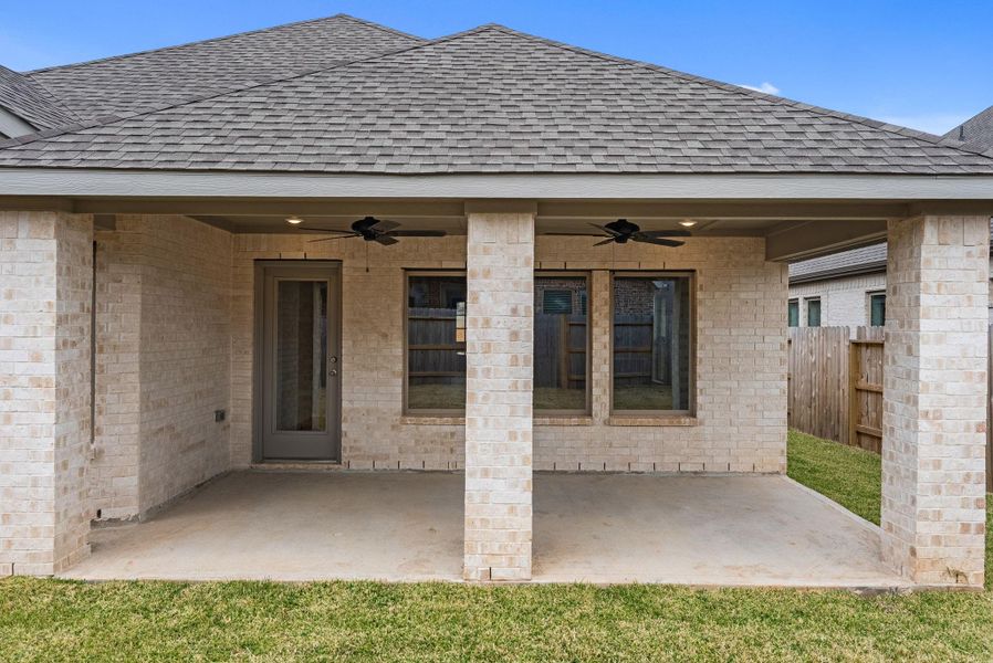 Exterior details and patio area of a home in Escondido, Magnolia (Image 24).