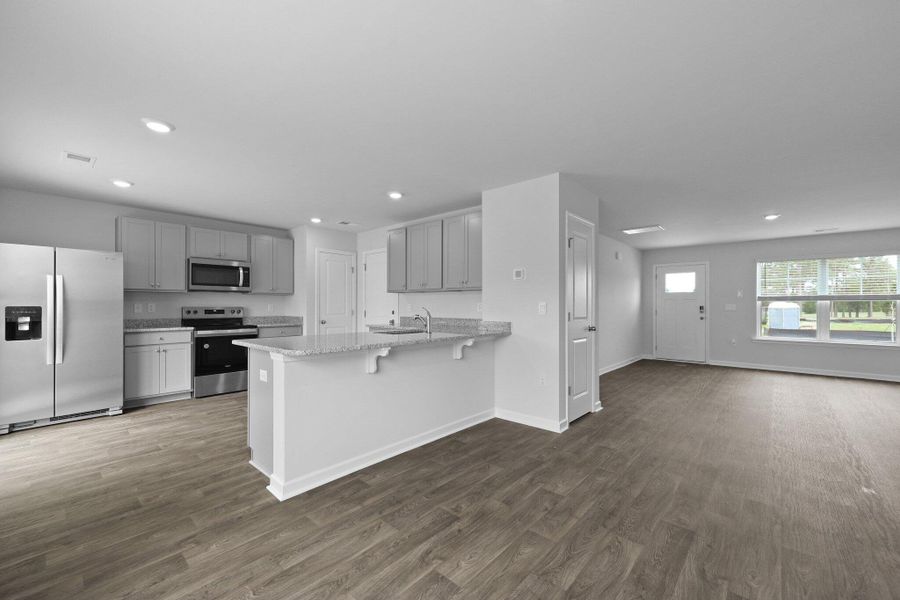 Furnished interior view inside a new home in Center Pointe, Santee (Image 10). Furnished interior view inside a new home in Center Pointe, Santee (Image 10).