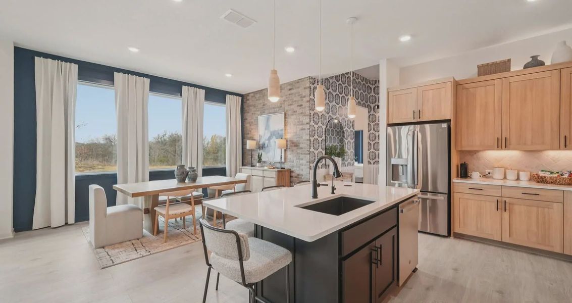 Furnished interior view inside a new home in Stream Waters, Buda (Image 9).