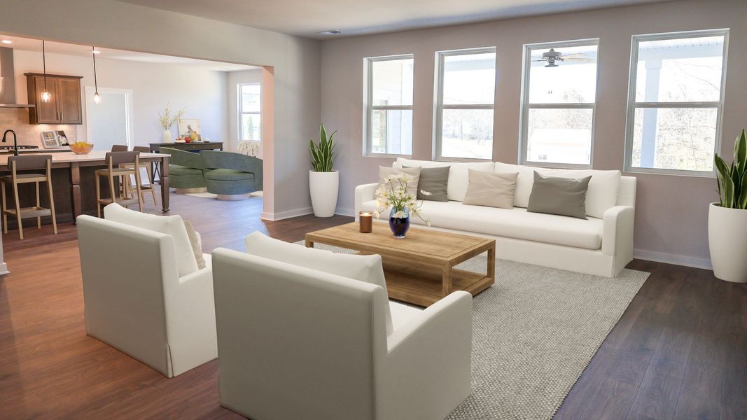 Representative furnished interior of a home built from the TISDALE by D.R. Horton in Harvest Point, Spring Hill (Image 8).