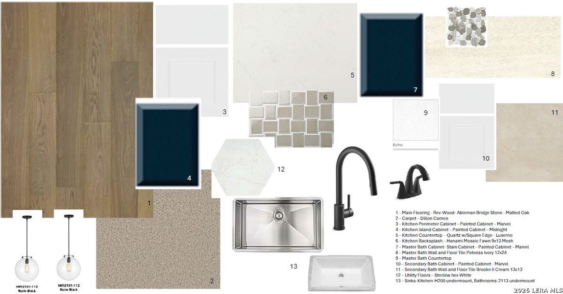 Sample of building materials used in homes in Stillwater Ranch, San Antonio (Image 5).