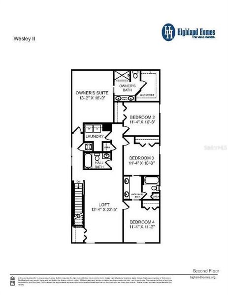 2D floor plan layout of this home in VillaMar, Winter Haven, FL (Image 2).