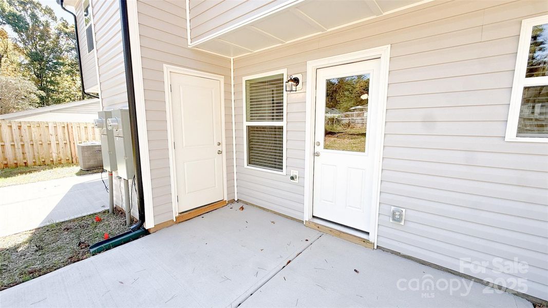 Exterior details and patio area of a home in , Charlotte (Image 2). Exterior details and patio area of a home in , Charlotte (Image 2).