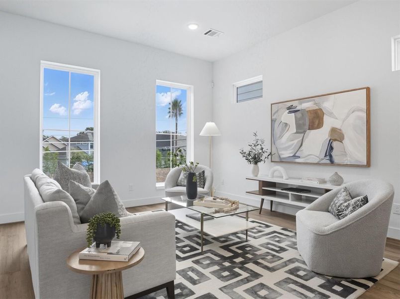 Furnished interior view inside a new home in , Houston (Image 16).