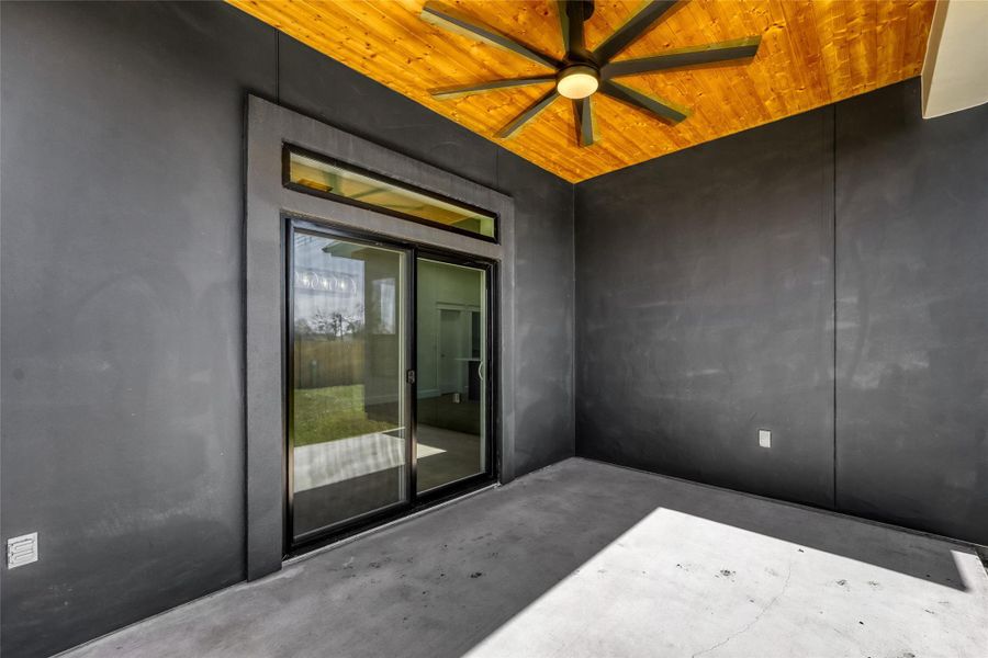 Your living area extends outdoors onto this spacious covered patio - ready for your ideal set up.