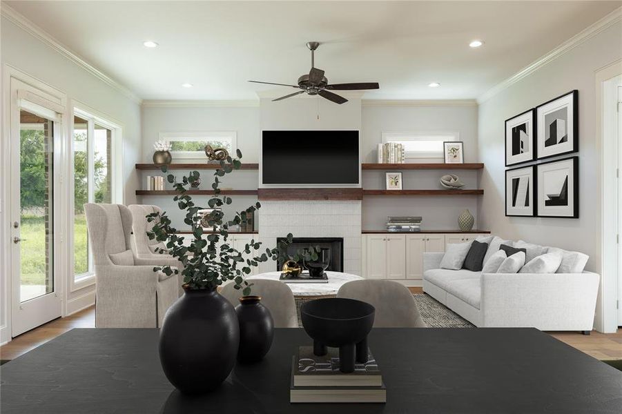 Virtual Staged Living Area