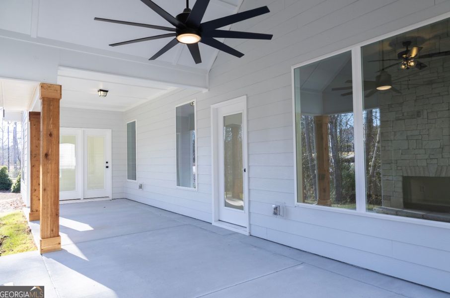 Exterior details and patio area of a home in Twelve Parks, Sharpsburg (Image 4).