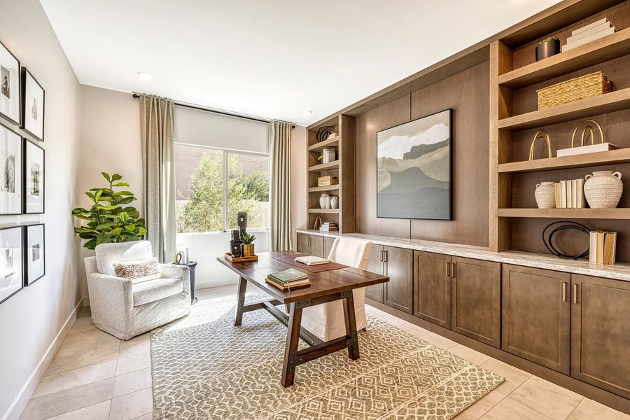 Representative furnished interior of a home built from the Ventana Plan 4507 by Tri Pointe Homes in Molino at Soleo, Queen Creek (Image 10).