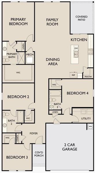 2D floor plan layout of this home in Kendall Grove, McDonough, GA (Image 4).
