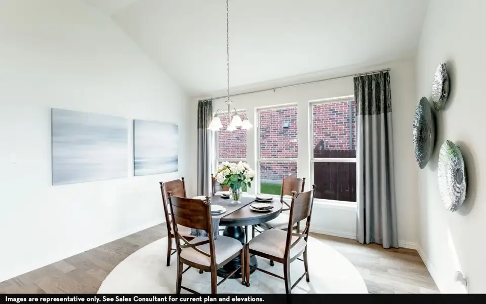 Furnished interior view inside a new home in The Woodlands at Medina Hills, Mico (Image 6).